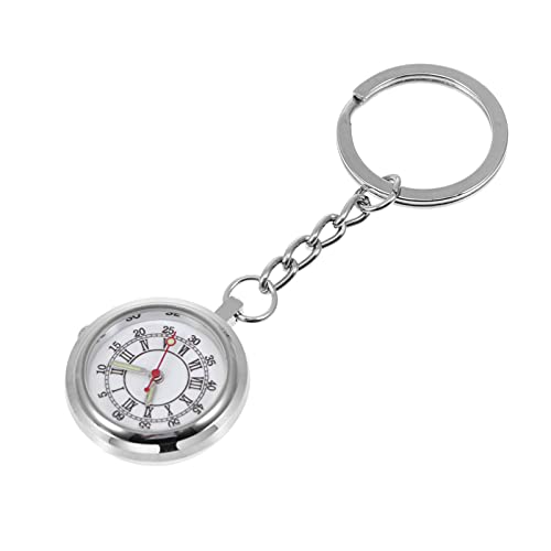 Hemobllo Taschenuhr Medizinische Sanitäteruhr Schlüsselanhänger Uhr Anhänger Schlüsselanhänger Ansehen Vintage Runde Uhr Schlüsselhalter Bewegung Schwesterntisch Legierung von Hemobllo