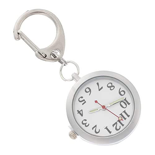 Hemobllo Krankenschwester Uhr Taschenuhr Mit Schnalle Einziehbare Krankenschwester Schwesternuhr Zum Anklemmen Nachtleuchtende Taschenuhr Fräulein Rostfreier Stahl Digitaluhr Pflege von Hemobllo