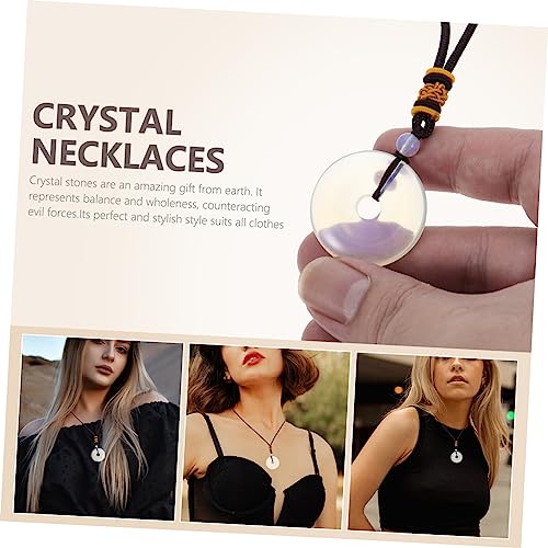 Hemobllo Kristallstein Anhänger Halskette Damen Schmuck Boho Stil Stein Deko Halskette für Pullover Alltagsmode Hemobllo Kristallstein Anhänger Halskette Damen Schmuck Boho Stil Stein Deko Halskette für Pullover Alltagsmode von Hemobllo