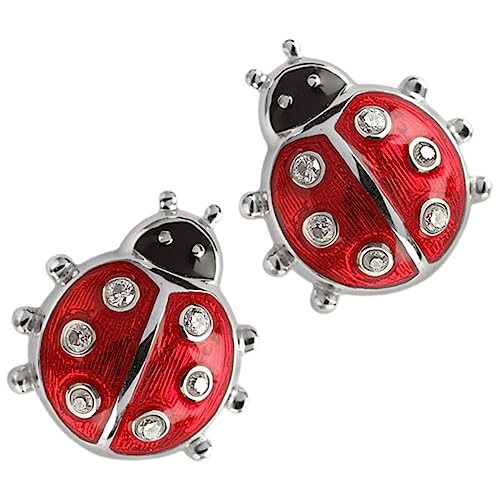 Hemobllo Ladybug Ohrstecker Damen Leichtes Design Niedriges Gewicht Ohrhänger für Frauen Mädchen Marienkäfer Schmuck von Hemobllo
