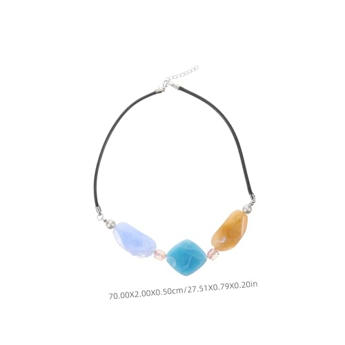 Hemobllo Lange Geometrische Halskette Damen Bunte Resin Anhänger Modischer Schmuck für Frauen Einfache Halsketten zu Geburtstag Weihnachten Hemobllo Lange Geometrische Halskette Damen Bunte Resin Anhänger Modischer Schmuck für Frauen Einfache Halsketten zu Geburtstag Weihnachten von Hemobllo