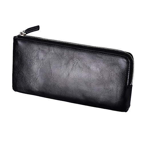 Hemobllo Langes Herren Geldbörse mit Reißverschluss Große Kapazität Business Portemonnaie Multifunktional mit Münzfach und Kartenhalter Geeignet für Alltag Reise Arbeit und Shopping von Hemobllo