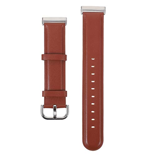 Hemobllo Uhrenarmbänder Leder Uhrenarmb?nder M?nner Frauen Schnellverschluss Armband für Work Gym Home Business Kompatibel mit 3/ Sense Brown Smartwatch-Bänder von Hemobllo