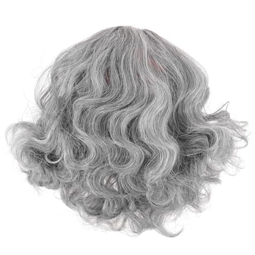 Hemobllo Leichte Herren Perücke Professor Lockig Halbglatze Atmungsaktiv Für Kostüm Bühne Cosplay von Hemobllo