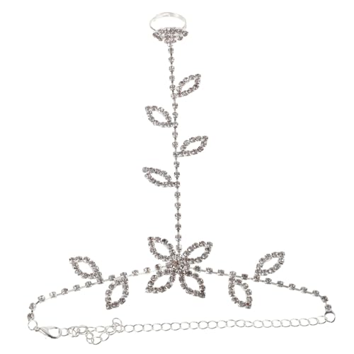 Hemobllo Leichtes Funkelndes Fußkettchen mit Strasssteinen Fußkette für Damen Beach Jewelry Schmuck für Sandalen Eleganter Knöchel Schmuck für Sommer und Hochzeit von Hemobllo