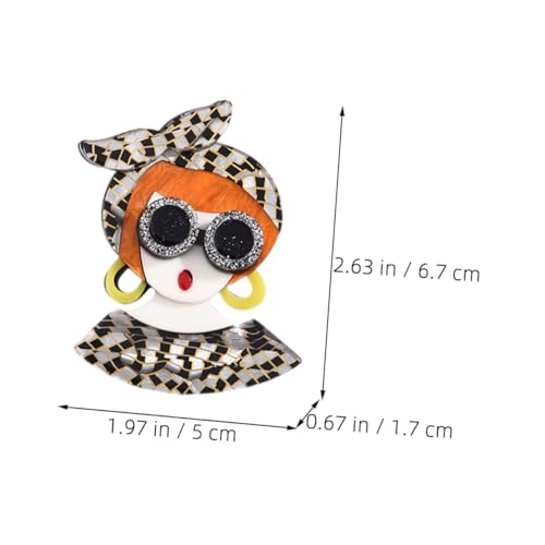 Hemobllo Mädchen Brosche aus Leichte Robuste Anstecknadel für Damen Einfach zu Befestigen Dekorativer Brustschmuck für Pullover Mäntel Pullover und Kleidung von Hemobllo