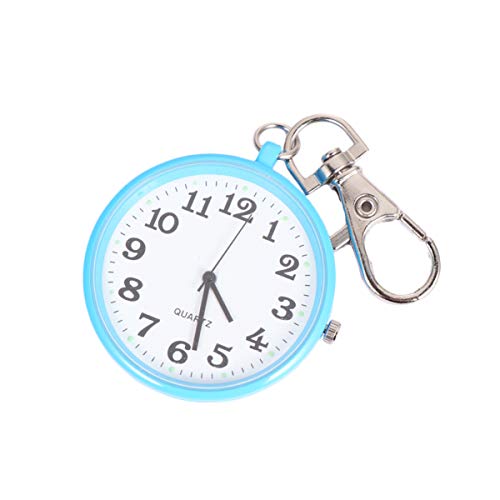 Hemobllo Minimalistischen H?ngen Uhr- Open Gesicht Quarzuhr Vintage Runde Uhr Anh?nger Schlüssel Ring Keychain Unisex Uhr Taschenuhr Geschenk für Weihnachten von Hemobllo