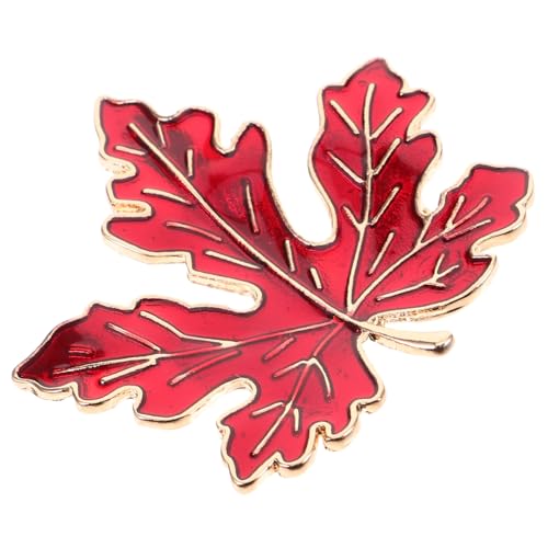 Hemobllo Maple Leaf Brosche Anstecknadel Robustem Legierungsmetall Dekorativer Herbst Schmuck für Damen Widerstandsfähiger Anstecker für Kleidung Schal Hut Modisches Accessoire von Hemobllo
