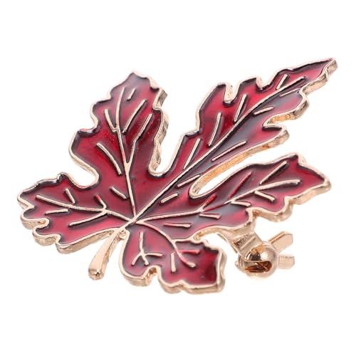 Hemobllo Maple Leaf Pin Metallbrosche mit Ahornblatt Design Schmuck Anstecknadel für Kleidung Schal Hut und Rucksack Brosche Damen Vielseitiges Herbst Accessoire von Hemobllo