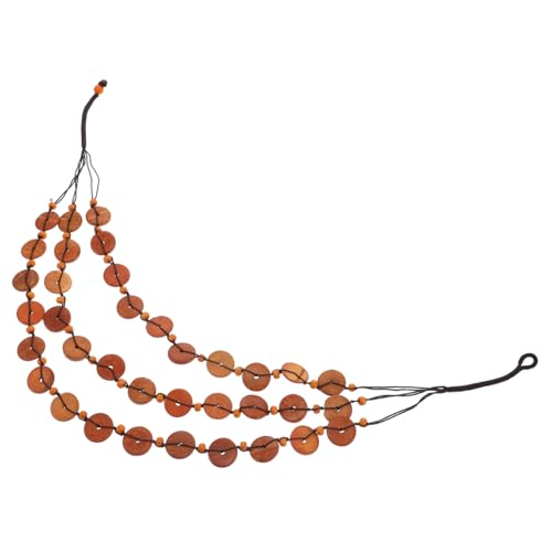 Hemobllo Mehrlagige Boho Perlen Halskette Kokosnussschale Handgefertigte Damenkette mit Knopfperlen Modisches Accessoire im Ethnischen Orangefarbenes Design für Frauen Hemobllo Mehrlagige Boho Perlen Halskette Kokosnussschale Handgefertigte Damenkette mit Knopfperlen Modisches Accessoire im Ethnischen Orangefarbenes Design für Frauen von Hemobllo