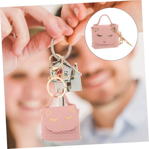 Hemobllo Mini Münzbeutel Schlüsselanhänger Katzenmotiv Kleine Geldbörse für Junge Mädchen Multifunktional als Portemonnaie und Anhänger Robustes Material Kompakt und Tragbar Süßer von Hemobllo