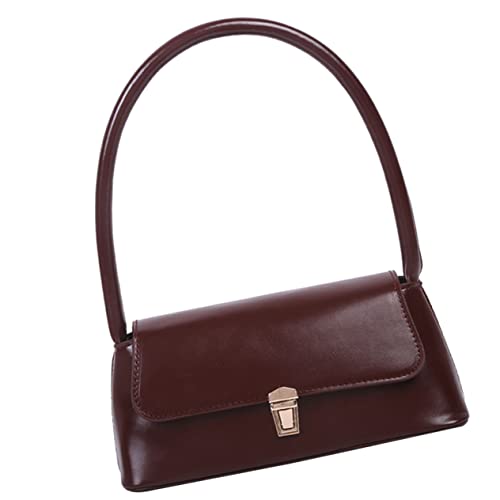 Hemobllo Modebewusste Damen Schultertasche aus PU Vielseitige Umhängetasche mit Großem Fassungsvermögen Praktische Handtasche für Outdoor Reisen und Alltag Tragbare Einzelschulter Tasche von Hemobllo