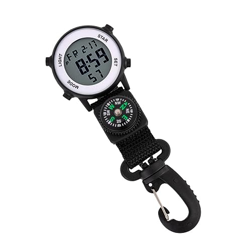 Hemobllo Multifunktionale Elektronische Taschenuhr Mit Clip Für Outdoor-aktivitäten Wandern Und Und Krankenhäusern Silber von Hemobllo