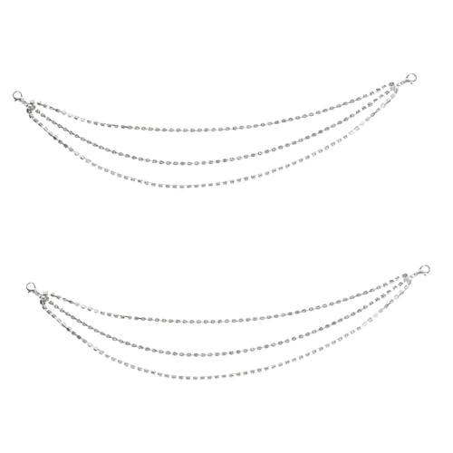 Hemobllo Multilagige Schuhketten mit Strass Stylische Schuhschmuck Charm für Damen Robuste Zinklegierung Vielseitig Kombinierbar Boot Chains Weißes Design von Hemobllo