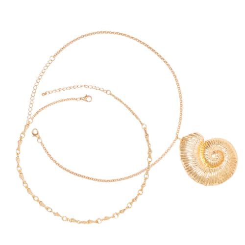 Hemobllo Muschelkette Damen Goldfarbene Conch Halskette aus Langlebigem Modisches Schmuckgeschenk mit Muschel Anhänger Vielseitige Statement Kette für Strandurlaub Alltag und Festliche Hemobllo Muschelkette Damen Goldfarbene Conch Halskette aus Langlebigem Modisches Schmuckgeschenk mit Muschel Anhänger Vielseitige Statement Kette für Strandurlaub Alltag und Festliche von Hemobllo
