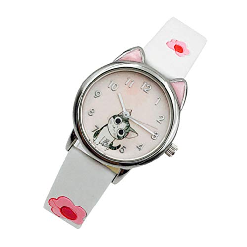 Hemobllo Nette Cartoon Analog Mädchen Jungen Kleinkind Armbanduhr Armbanduhr Mädchen Cartoon Katze Uhr Sport von Hemobllo