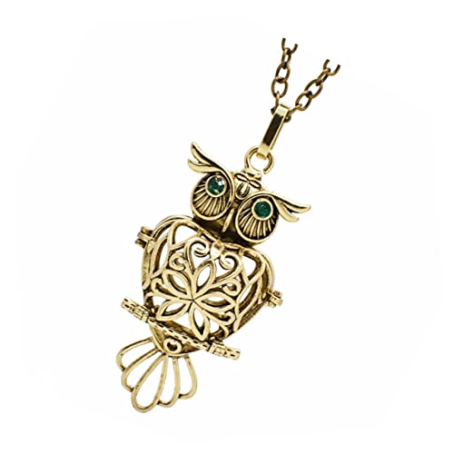 Hemobllo Owl Aromatherapy Necklace Damen Schmuck Anhänger Kette Spirituell Vintage Hollow Duftkugel Leichte Legierung Mode Hemobllo Owl Aromatherapy Necklace Damen Schmuck Anhänger Kette Spirituell Vintage Hollow Duftkugel Leichte Legierung Mode von Hemobllo