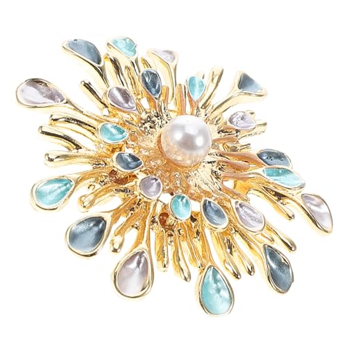 Hemobllo Perlenbrosche Sonnenblume mit Strass Anstecknadel für Damen Vielseitiges Accessoire zur Dekoration von Pulloverkragen Kleidern Taschen und Schals Hochwertiges Schmuckstück von Hemobllo