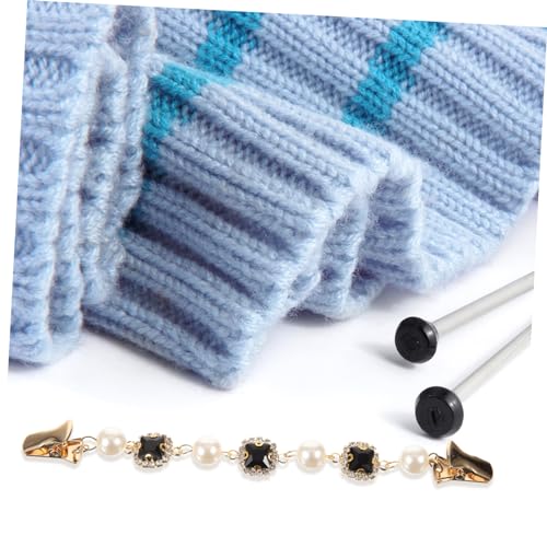 Hemobllo Perlenbrosche als Cardigan Clip aus Metall Vielseitiger Pullover Schalclip für Damen Stilvoller Sicherheitsnadelschmuck zur Kleider und Jackenbefestigung Langlebig und Modisch von Hemobllo