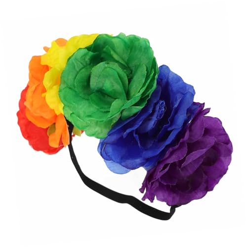 Hemobllo Pride Blumenstirnband für Damen Elastisches Haarband mit Bunten für Lgbt Pride Events und Sommerpartys Dekorativer Kopfschmuck Hemobllo Pride Blumenstirnband für Damen Elastisches Haarband mit Bunten für Lgbt Pride Events und Sommerpartys Dekorativer Kopfschmuck von Hemobllo