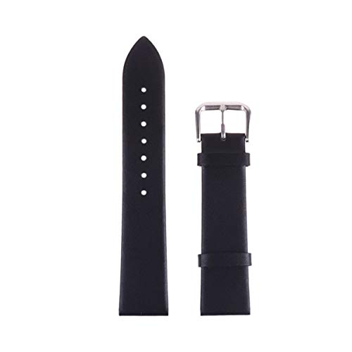 Hemobllo Pu Leder Uhrenarmband Stilvolle Uhr Armband Ersatz Schlanke Dünne Armband für Frauen Erwachsene Männer (Schwarz) von Hemobllo