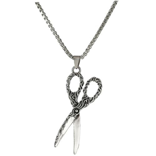 Hemobllo Punk Halskette mit Kreativem Scherenanhänger Retro Clavicle Chain Modisches Neck Accessory für und Hip Hop Outfits Unisex Vintage Schmuck von Hemobllo