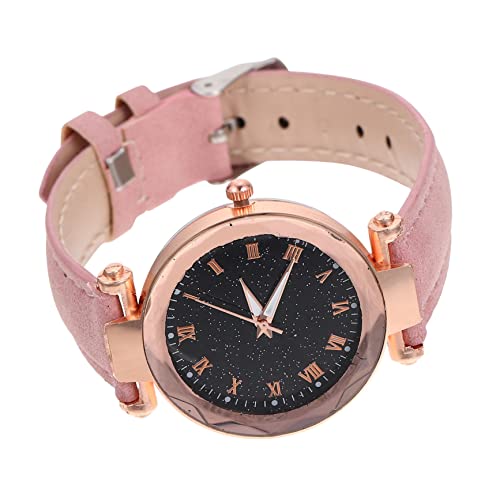 Hemobllo Quarz Damenuhren Erwachsene Uhren Armbanduhr Für Damen Lederuhr Für Damen Freizeituhr Für Damen Weibliche Lederuhr Damen Gürteluhr Modeuhren Für Damen Anschauen Mädchen Glas Gurt von Hemobllo