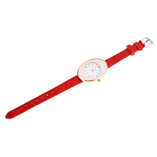 Hemobllo Damen Armbanduhr Aus Leder Elegante Quarzuhr Mit Verstellbarem Armband Modische Armbanduhr Für Frauen Für Alltag Und Besondere Anlässe von Hemobllo