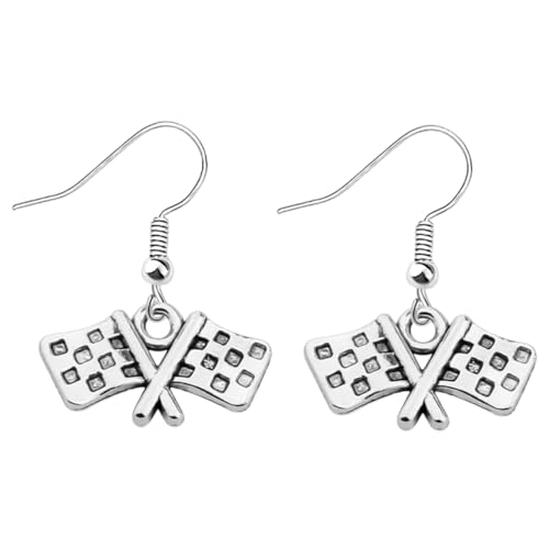 Hemobllo Race Charm Ohrringe aus Leichte Hautfreundliche Rennflaggen Ohrhänger Modischer Schmuck für Party Festival Renntag Geschenkidee für Damen und Herren Hemobllo Race Charm Ohrringe aus Leichte Hautfreundliche Rennflaggen Ohrhänger Modischer Schmuck für Party Festival Renntag Geschenkidee für Damen und Herren von Hemobllo