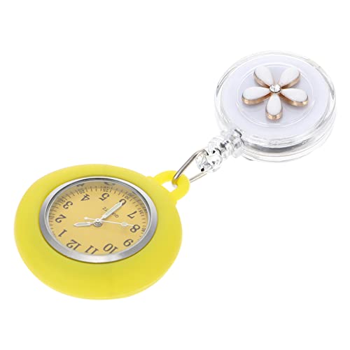 Hemobllo Reiserucksäcke Krankenschwestern Watch Nursing Clip Uhren Einziehbare Clip auf FOB Pocketuhren H?ngende Pin auf Brosche FOB Watch für 2021 Abschlussstudenten Geschenke Gelb von Hemobllo