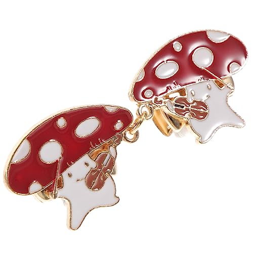 Hemobllo Retro Pilz Brosche Clip aus Niedlicher Schal und Cardigan Klammer Verstellbarer Langlebiger Anstecker für Pullover und Tücher Rostfrei und Einfach zu Befestigen von Hemobllo