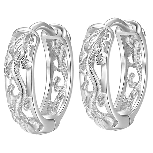 Hemobllo Retro Vintage Drachenohrringe Herren Creolen Leicht Ohrschmuck Modisch Hautfreundlich Geeignet für Alltag und von Hemobllo