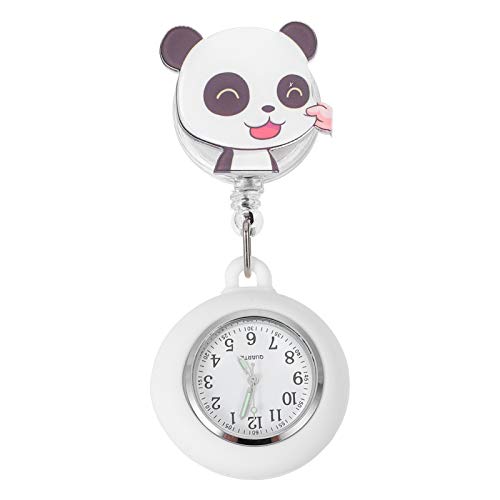 Hemobllo 1stück Panda-Form Krankenschwesteruhr Mit Clip-Design Einziehbare Taschenuhr Für Pflegekräfte Praktische Und Lustige Uhr Im Cartoon-Stil Für Krankenschwestern Und Ärzte von Hemobllo