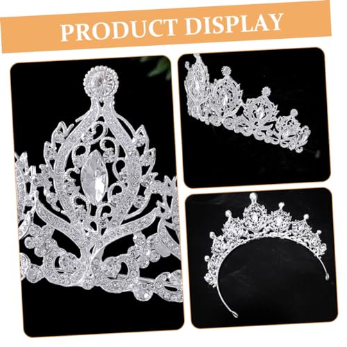 Hemobllo Rhinestone Braut Tiara Haarband Hochzeit Haarschmuck Damen Festliche Haarschmuck Accessoires Für Braut Geburtstagsfeier Party von Hemobllo