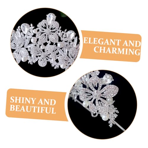 Hemobllo Rhinestone Haarschmuck Tiara Handgefertigt Eleganter Kopfschmuck für Hochzeit Dinner Party Damen Accessoire Vielseitig Einsetzbar von Hemobllo