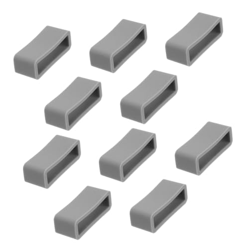 Hemobllo Armband Schlaufe Ersatz Uhrband Schlaufe 24mm 10pcs Uhrsilikonverbindungsstückschleifenuhr Wiedereinbaubefestigungsring Kompatibel Mit Silikonb?ndern Schlaufen 18mm Beige von Hemobllo