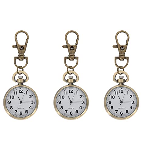 Hemobllo 3stücke Kreative Taschenuhr Mit Clip Große Ziffern Praktische Fob-Uhr Für Studentinnen Und Pflegekräfte Für Täglichen Gebrauch Und Besondere Anlässe von Hemobllo