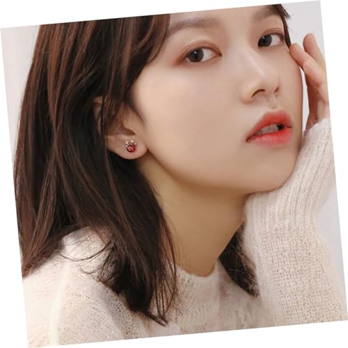 Hemobllo Rote Elch Ohrstecker aus Silber Niedliche Damenohrringe Einfache Langlebige Schmuckstücke Vielseitig für Weihnachten Geburtstag Party und Besondere Anlässe Geeignet von Hemobllo