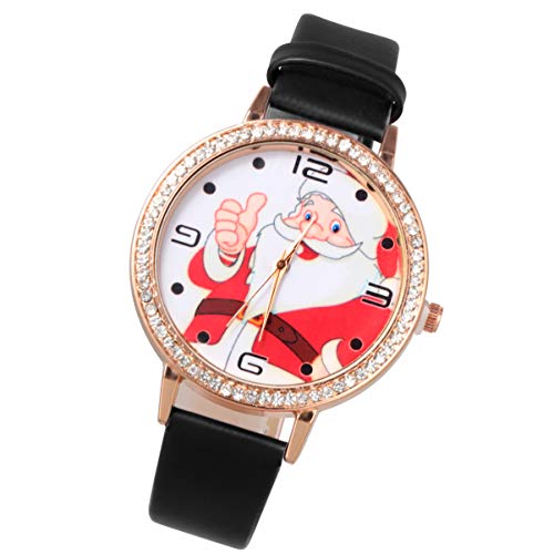 Hemobllo Digitaluhr Santa Claus Uhr Strass Bling Gl?nzend Schlanke Uhr Einfach zu Lesen Arabische Ziffern Weihnachten Armbanduhr Urlaub Party Gef?lligkeiten für Erwachsene Kinder von Hemobllo