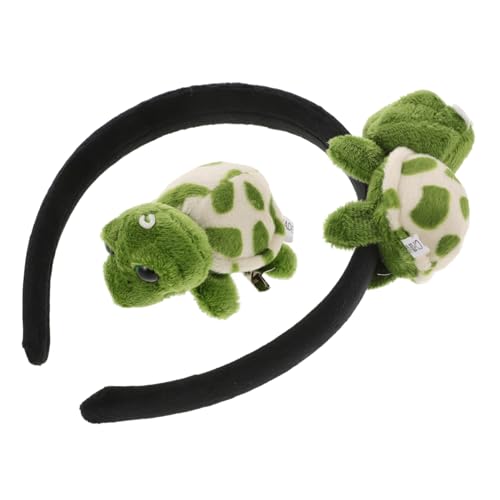 Hemobllo Schildkröten Stirnband mit Haarklammer Teiliges Halloween Kostüm Haarreif Weiches Tier Cosplay Zubehör für Party und Verkleidung und Langlebig von Hemobllo
