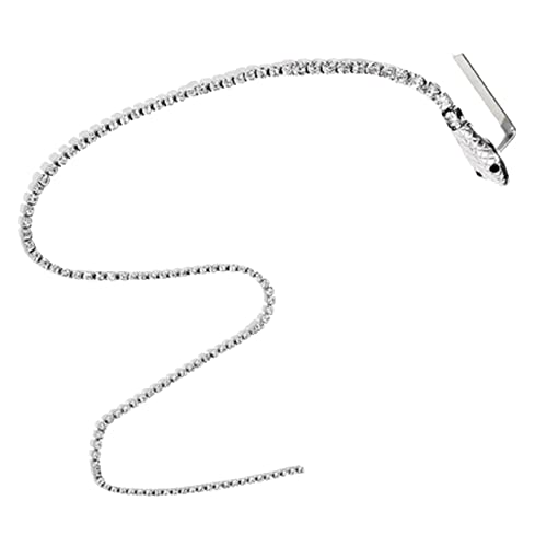 Hemobllo Schlangenförmige Glänzende Haarspange mit Langen Quasten Eleganter Haarschmuck für Damen Vielseitig für Pferdeschwanz und Festliche Anlässe Stilvolles Accessoire mit Silbernem von Hemobllo