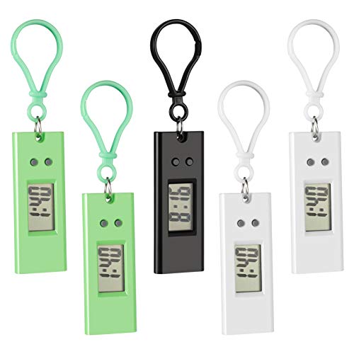 Hemobllo Schlüsselanhänger Uhr :Digitale Uhr mit Keychain Clip auf Tasche Uhr LED Digital Uhr mit Keychain für Studenten Kinder 5Pcs (Gelegentliche Farbe) von Hemobllo