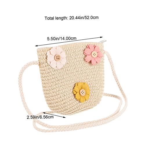 Hemobllo Schultertasche Strohtasche Sommer Strandtasche Handgewebte Umhängetasche für Mädchen Leichte Mini Crossbody Tasche Langlebig und Vielseitig Geschenkidee Zufällige Zufällige Farbe von Hemobllo