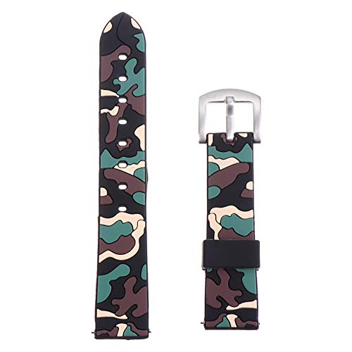 Hemobllo Uhrenarmbänder 1 STK Gurt Uhrenarmband Ersetzen Uhrenarmbandwechsel Uhrenarmband Aus Gummi Camouflage Uhrenarmband Uhr Ersatz Ersetzen Profi Kieselgel Wasserdicht Komponente von Hemobllo