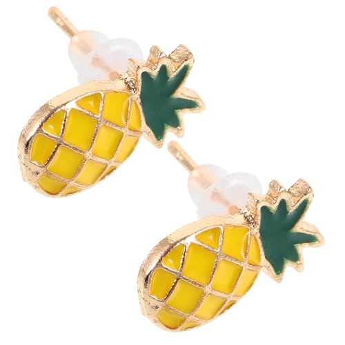Hemobllo Sommerliche Damen Ohrstecker mit Fruchtigem Ananas Design Langlebige Resin Ohrringe Hautfreundlich und Modisch Ästhetische Ohrschmuck für Stilbewusste Frauen von Hemobllo