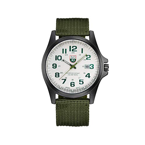 Hemobllo Scout-Uhr Herren Sportuhr Männeruhr Nylonuhr Kalenderuhr Armbanduhr Quartz Uhr Men Watches Militäruhr Weekender Uhr Chronographenuhr Uhr Für Männer Casual Für Herrenuhr Mann Quarz von Hemobllo