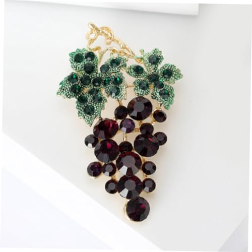 Hemobllo Strass Brosche Traube Damen Schmuck Anstecknadel Kleidung Accessoire für Mantel Bluse Pullover Geschenkidee für Frauen Freunde von Hemobllo