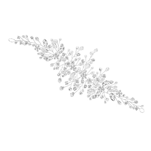 Hemobllo Strass Stirnband Hochzeit Braut Haarschmuck mit Kristallen Handgefertigt Haaraccessoire für Frauen und Mädchen für Brautkleid Abschlussball und Festliche Anlässe von Hemobllo