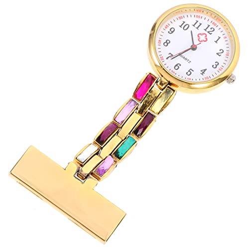 Hemobllo Taschenuhr Damenuhren Für Damen Herren Digitaluhr Modeuhren Für Damen Kristall-schlüsselanhänger Uhr Mit Silikonhülle Studentenabzeichen Universal- Fräulein Quarzuhren Legierung von Hemobllo