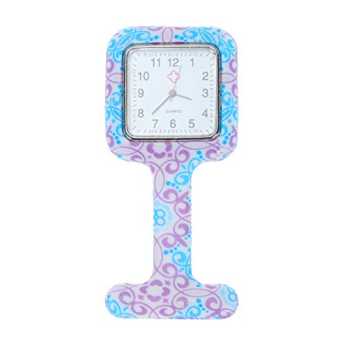 Hemobllo Krankenschwesteruhr Brosche Brustuhr des Arztes Uhr Mit Silikonhülle Digitaluhren Für Damen Pflegeuhren Für Krankenschwestern Uhr Mit Sekundenzeiger Geschenk Knopf Drucken Fräulein von Hemobllo